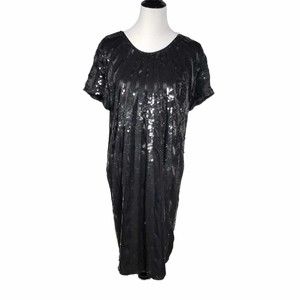 Ashley Stewart Plus Size 16 Black Sequinned Dress - NWT - AS IS